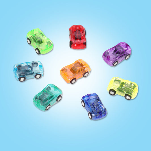 Candy color pocket pull back car transparent pull back car